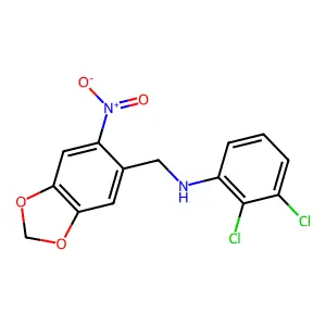 2,3-dichloro-N-[(6-nitro-1,3-benzodioxol-5-yl)methyl]aniline structure