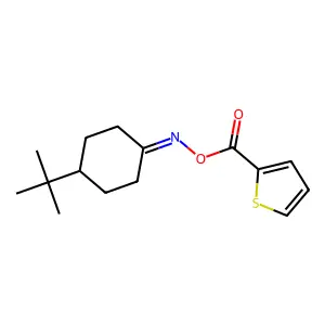 2-[({[4-(Tert-butyl)cyclohexyliden]amino}oxy)carbonyl]thiophene structure