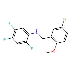N-[(5-bromo-2-methoxyphenyl)methyl]-2,4,5-trifluoroaniline structure