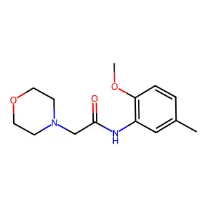 N-(2-methoxy-5-methylphenyl)-2-morpholin-4-ylacetamide structure