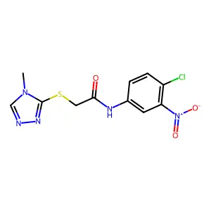 N-(4-chloro-3-nitrophenyl)-2-[(4-methyl-4H-1,2,4-triazol-3-yl)sulfanyl]acetamide structure