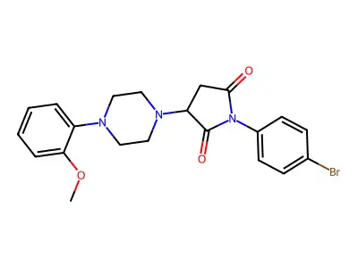 1-(4-Bromophenyl)-3-[4-(2-methoxyphenyl)piperazin-1-yl]pyrrolidine-2,5-dione structure