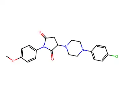 3-[4-(4-Chlorophenyl)piperazin-1-yl]-1-(4-methoxyphenyl)pyrrolidine-2,5-dione structure