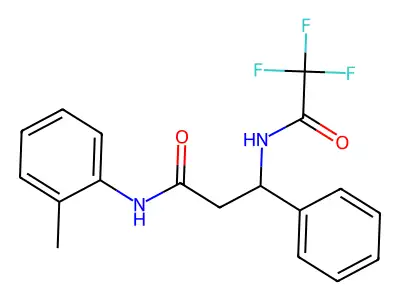 N-(2-Methylphenyl)-3-phenyl-3-[(trifluoroacetyl)amino]propanamide structure