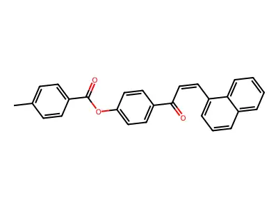 [4-(3-Naphthalen-1-ylprop-2-enoyl)phenyl] 4-methylbenzoate structure