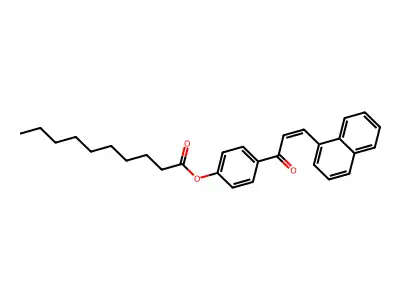[4-(3-Naphthalen-1-ylprop-2-enoyl)phenyl] decanoate structure