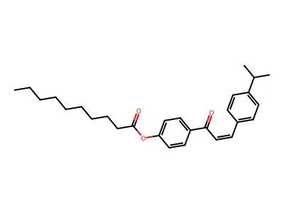[4-[3-(4-Propan-2-ylphenyl)prop-2-enoyl]phenyl] decanoate structure