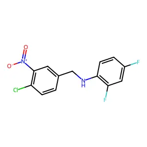 N-(4-chloro-3-nitrobenzyl)-2,4-difluoroaniline structure