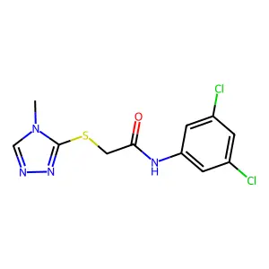 N-(3,5-dichlorophenyl)-2-[(4-methyl-4H-1,2,4-triazol-3-yl)sulfanyl]acetamide structure