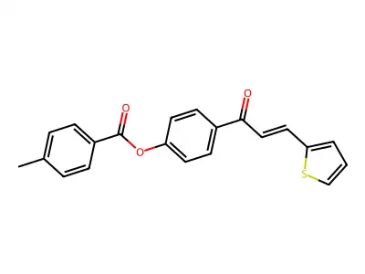 [4-(3-Thiophen-2-ylprop-2-enoyl)phenyl] 4-methylbenzoate structure