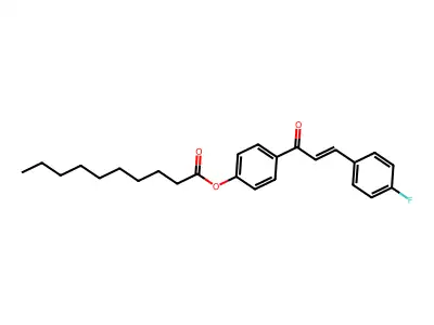 [4-[3-(4-Fluorophenyl)prop-2-enoyl]phenyl] decanoate structure