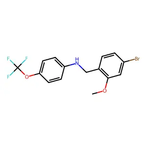 N-(4-bromo-2-methoxybenzyl)-4-(trifluoromethoxy)aniline structure