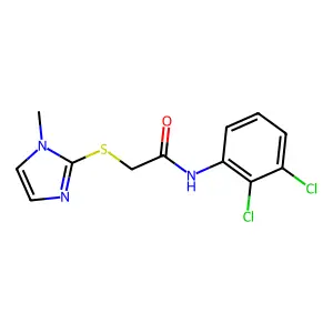 N-(2,3-dichlorophenyl)-2-[(1-methyl-1H-imidazol-2-yl)sulfanyl]acetamide structure