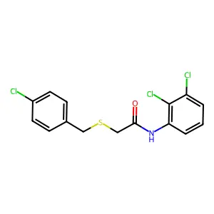 N-(2,3-dichlorophenyl)-2-[(4-chlorophenyl)methylthio]acetamide structure