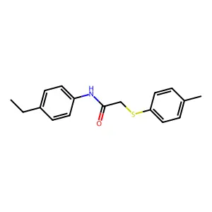 N-(4-ethylphenyl)-2-[(4-methylphenyl)sulfanyl]acetamide structure
