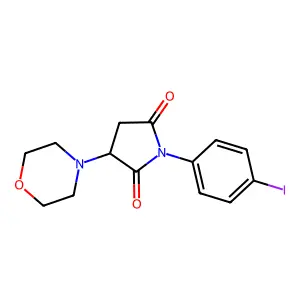 1-(4-Iodophenyl)-3-(morpholin-4-yl)pyrrolidine-2,5-dione structure