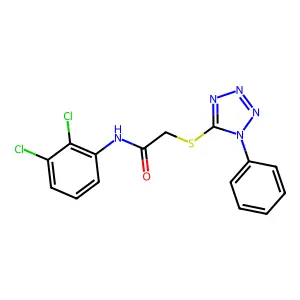 N-(2,3-dichlorophenyl)-2-(1-phenyltetrazol-5-yl)sulfanylacetamide structure