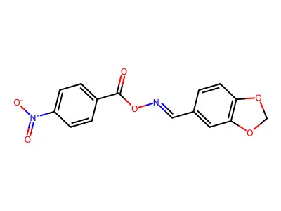 (1,3-Benzodioxol-5-ylmethylideneamino) 4-nitrobenzoate structure