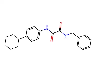 N~1~-benzyl-N~2~-(4-cyclohexylphenyl)ethanediamide structure