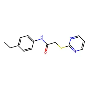 N-(4-ethylphenyl)-2-(2-pyrimidinylsulfanyl)acetamide structure