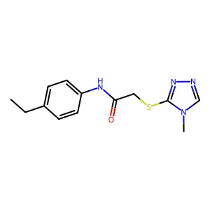 N-(4-ethylphenyl)-2-[(4-methyl-4H-1,2,4-triazol-3-yl)sulfanyl]acetamide structure