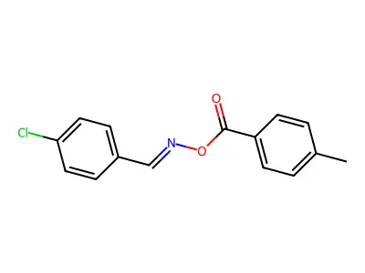 [(4-Chlorophenyl)methylideneamino] 4-methylbenzoate structure