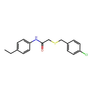 2-[(4-chlorobenzyl)sulfanyl]-N-(4-ethylphenyl)acetamide structure