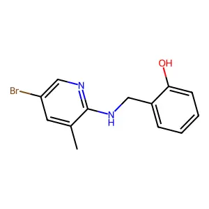 2-{[(5-Bromo-3-methylpyridin-2-yl)amino]methyl}phenol structure