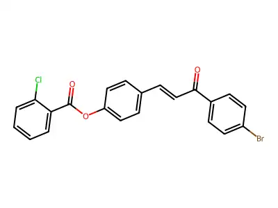 [4-[3-(4-Bromophenyl)-3-oxoprop-1-enyl]phenyl] 2-chlorobenzoate structure