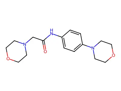 2-morpholino-N-(4-morpholinophenyl)acetamide structure