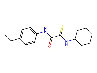 2-(cyclohexylamino)-N-(4-ethylphenyl)-2-sulfanylideneacetamide structure