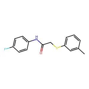 N-(4-fluorophenyl)-2-[(3-methylphenyl)sulfanyl]acetamide structure