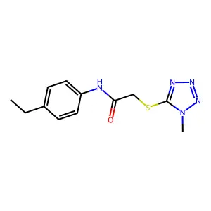 N-(4-Ethylphenyl)-2-[(1-methyl-1H-tetraazol-5-yl)sulfanyl]acetamide structure