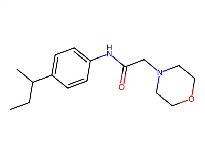 N-[4-(sec-butyl)phenyl]-2-morpholinoacetamide structure