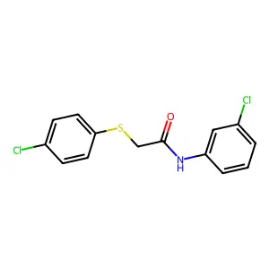 N-(3-chlorophenyl)-2-[(4-chlorophenyl)sulfanyl]acetamide structure