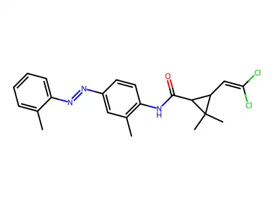 3-(2,2-dichloroethenyl)-2,2-dimethyl-N-{2-methyl-4-[(E)-(2-methylphenyl)diazenyl]phenyl}cyclopropanecarboxamide structure