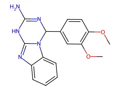 4-(3,4-Dimethoxyphenyl)-1,4-dihydro[1,3,5]triazino[1,2-a]benzimidazol-2-amine structure