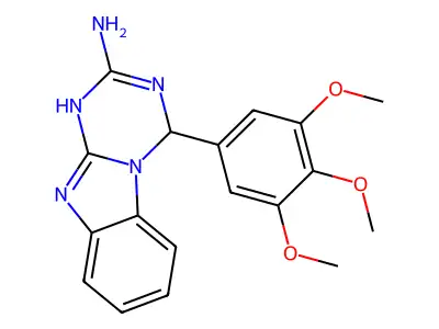 4-(3,4,5-Trimethoxyphenyl)-1,4-dihydro[1,3,5]triazino[1,2-a]benzimidazol-2-amine structure