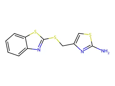 4-((Benzo[d]thiazol-2-ylthio)methyl)thiazol-2-amine structure