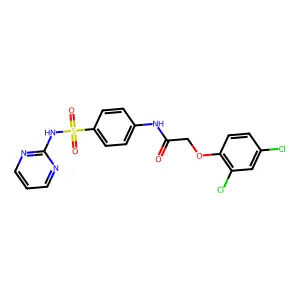 2-(2,4-dichlorophenoxy)-N-[4-(pyrimidin-2-ylsulfamoyl)phenyl]acetamide structure