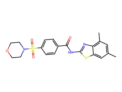 N-(4,6-dimethylbenzo[d]thiazol-2-yl)-4-(morpholinosulfonyl)benzamide structure