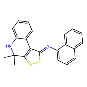 4,4-dimethyl-N-naphthalen-1-yl-5H-dithiolo[3,4-c]quinolin-1-imine structure