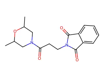 2-[3-(2,6-Dimethylmorpholin-4-yl)-3-oxopropyl]isoindole-1,3-dione structure