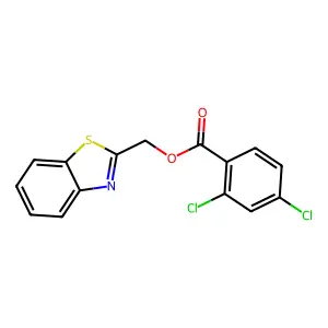 Benzo[d]thiazol-2-ylmethyl 2,4-dichlorobenzoate structure