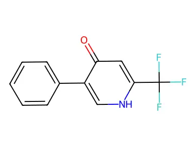 4-Hydroxy-5-phenyl-2-(trifluoromethyl)pyridine structure