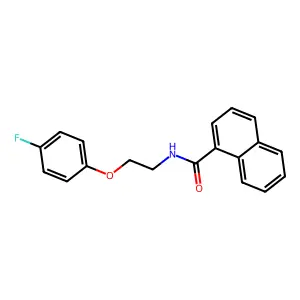 N-[2-(4-fluorophenoxy)ethyl]naphthalene-1-carboxamide structure