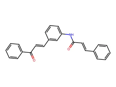 N-[3-(3-Oxo-3-phenyl-1-propen-1-yl)phenyl]-3-phenylacrylamide structure