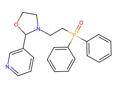 3-(2-Diphenylphosphorylethyl)-2-pyridin-3-yl-1,3-oxazolidine structure