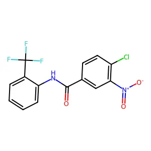 4-Chloro-3-nitro-N-[2-(trifluoromethyl)phenyl]benzamide structure