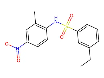 3-Ethyl-N-(2-methyl-4-nitrophenyl)benzenesulfonamide structure